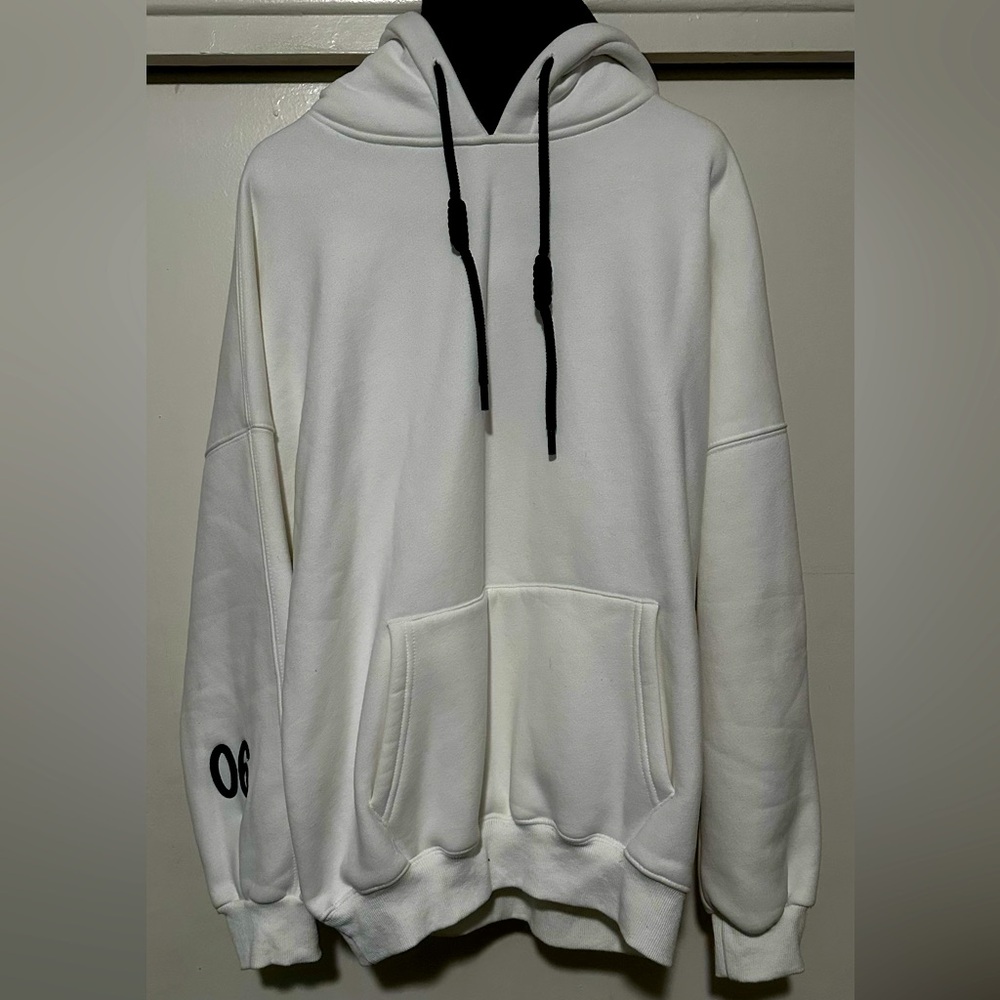 White hoodie with mask